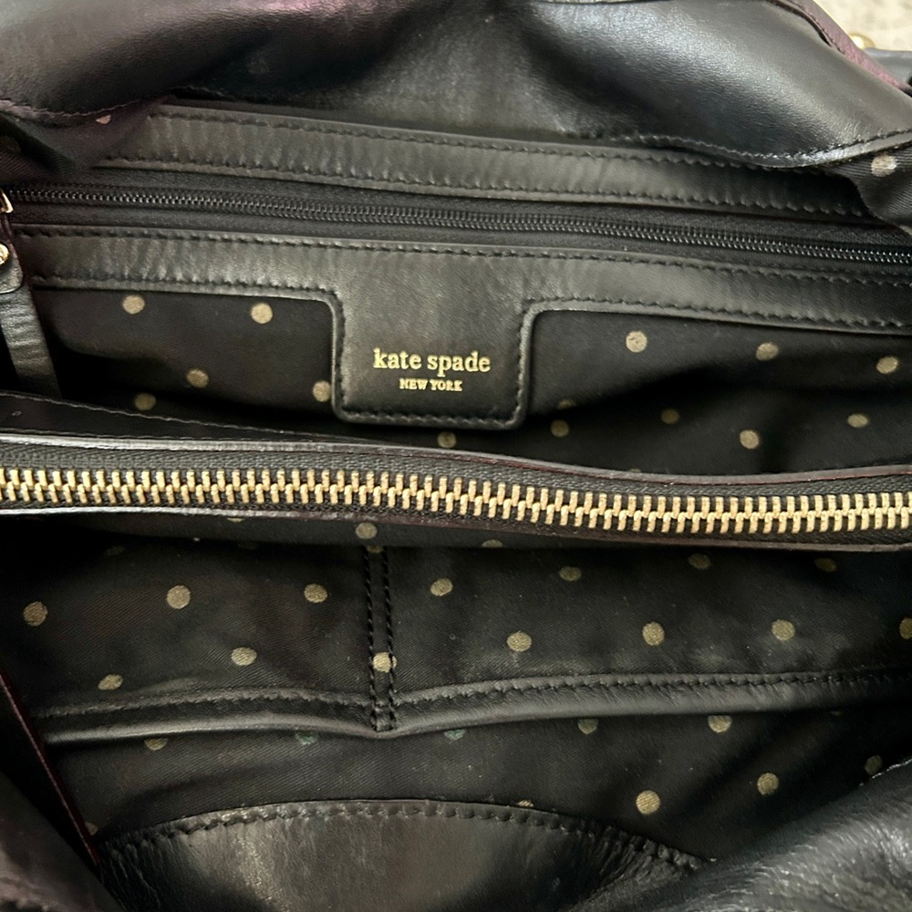 Kate Spade Metallic Black Hobo Sling Shoulder Bag with Original Dust Bag - Picture 3 of 4